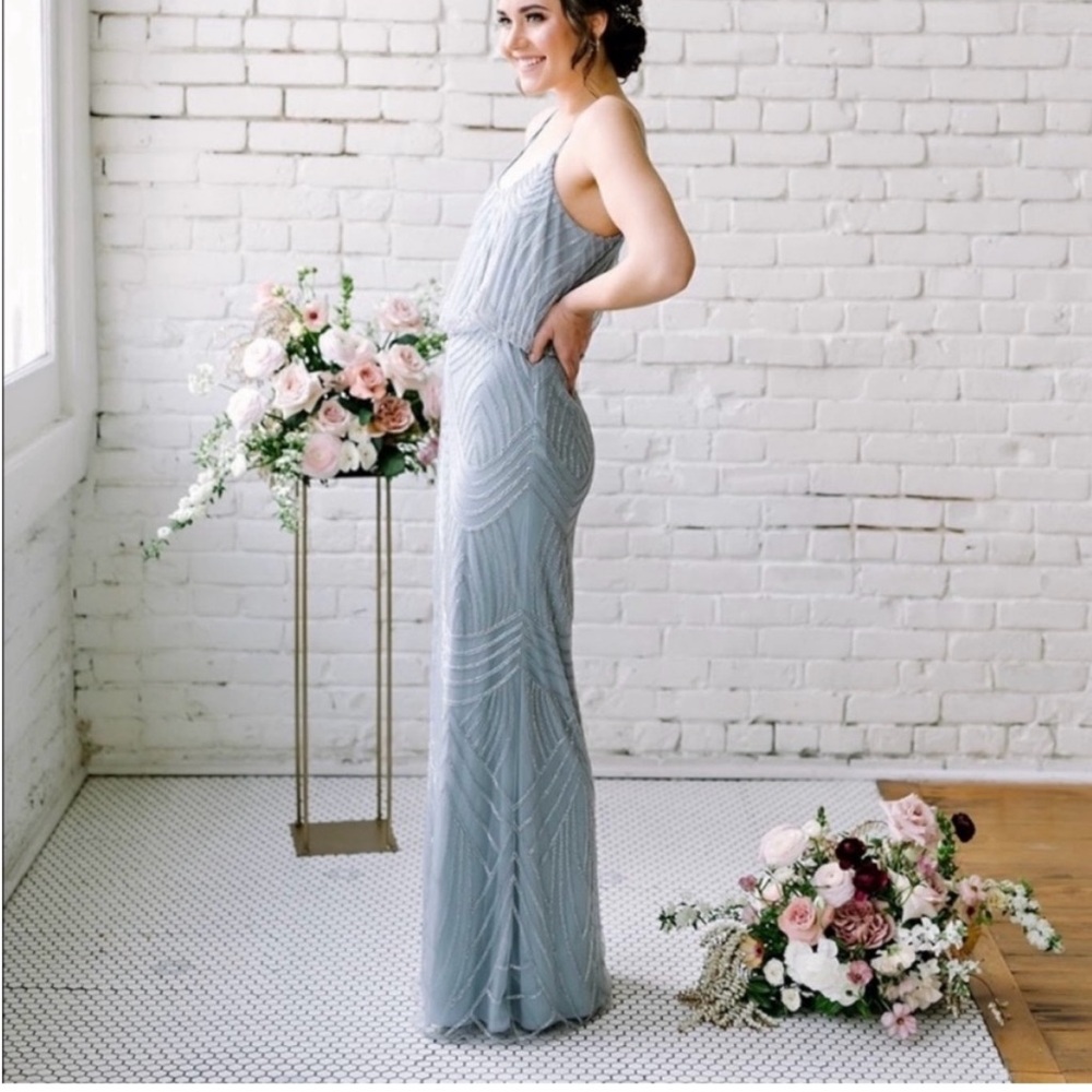 Elegant Blue Sleeveless Dress